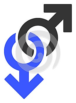 Gay Symbol Raster Icon Flat Illustration