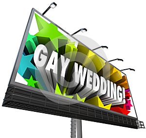 Gay Wedding Billboard Sign Banner Homosexual Marriage