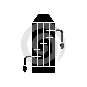 Gayageum black glyph icon