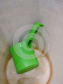 Gayung ember green white bathroom water