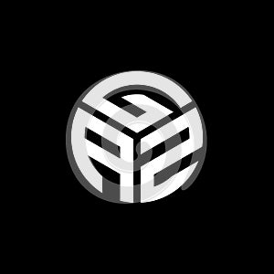 GAZ letter logo design on black background. GAZ creative initials letter logo concept. GAZ letter design