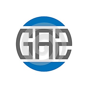 GAZ letter logo design on white background. GAZ creative initials circle logo concept. GAZ letter design