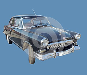 GAZ M21 Volga of the Series Two black color isolated