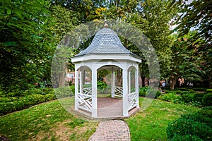 Gazebo behind the Carlyle House, in the Old Town of Alexandria, photo