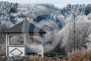 Gazebo in blue frost.