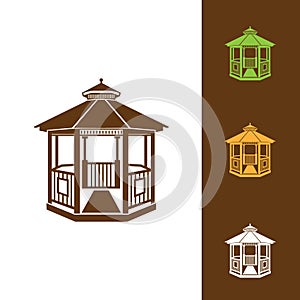 gazebo icon vector on white background, gazebo trendy filled icons from Architecture and city collection, gazebo vector