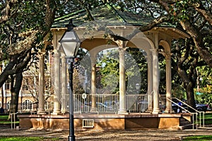 Gazebo located in White Point Gardens on the Battery in historic Charleston South Carolina