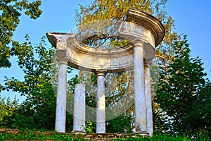 Gazebo Milovic in the Arkhangelskoye manor near Moscow, Russia