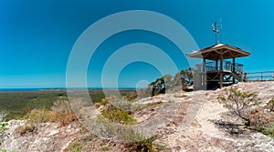 Gazebo at the Mount Tinbeerwah lookout point, QLD, Australia photo