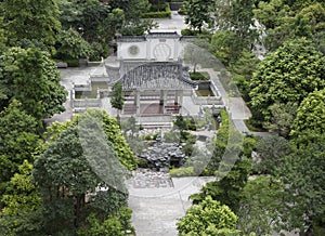gazebo pavilion in Chinese garden park