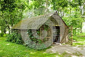 Gazebo in summer park
