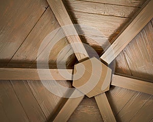 Gazebo wooden ceiling