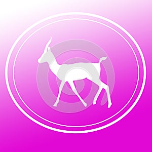 Gazelle Chinkara Logo Image Background Icon