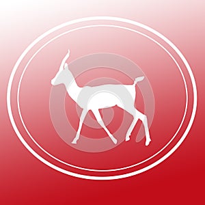 Gazelle Chinkara Logo Image Background Icon