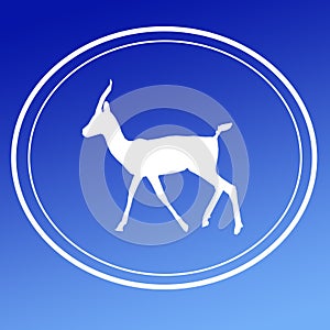 Gazelle Chinkara Logo Image Background Icon