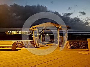 Gazer in-the Los Lances beach-night in Tarifa-Cadiz-Andalusia