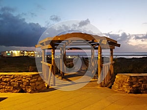 Gazer in-the Los Lances beach-night in Tarifa-Cadiz-Andalusia