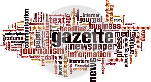 Gazette word cloud concept