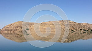 Gaziantep dam lake, there are ancient cities and villages under the lake, Turkey's natural and historical richness