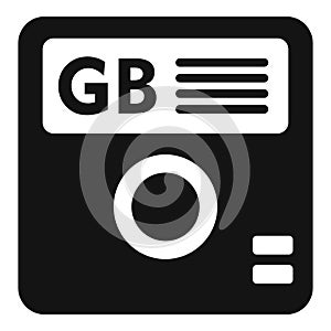 GB board icon simple vector. Archive state backup