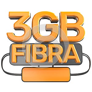 3 GB FIBRA 3D RENDER GOLD photo