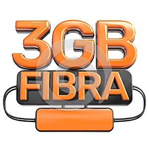 3 GB FIBRA 3D RENDER GOLD photo