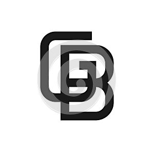 GB Letter bold style logo template.