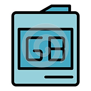 Gb storage icon vector flat photo