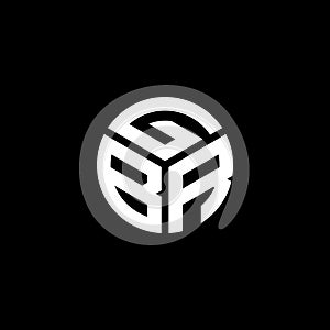 GBR letter logo design on black background. GBR creative initials letter logo concept. GBR letter design photo