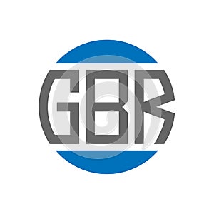 GBR letter logo design on white background. GBR creative initials circle logo concept. GBR letter design photo