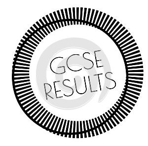 GCSE RESULTS stamp on white photo