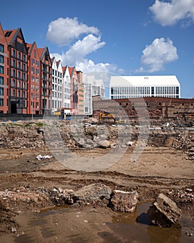 Gdank, Poland, May 24. Old and new. Olowianka, Gdansk