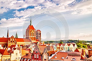 Gdansk Aerial View during a Sunny Day, Poland