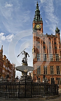 Gdansk city hall and Neptune