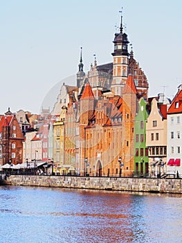 Gdansk Cityscape and Moltawa River in Poland