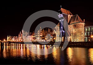 Gdansk night scenery