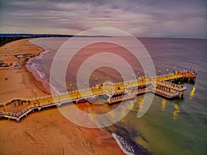 Gdansk pier at evening