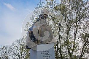 Gdansk, Poland - April 27, 2017: Monument of national heroine Danuta Siedzikowna know as Inka with underground name: Danuta Obucho