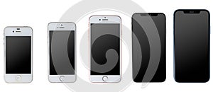 Apple iPhone smartphone evolution from 4S to XR models