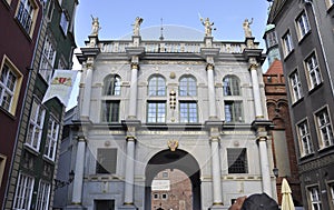 Gdansk,Poland-august 25:The Golden Gate downtown in Gdansk from Poland