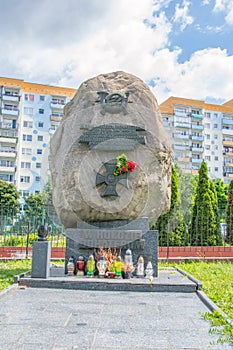 Gdansk, Poland - June 14, 2017: Monument In Tribute to the Heroes for memorize defenders of Post Office in Gdansk.