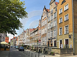 The Gdansk city centre, popular Polish touristic destination. Impressive old town architecture