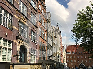 The Gdansk city centre, popular Polish touristic destination.