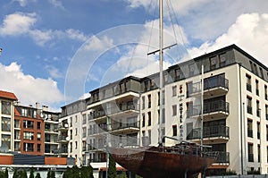 Gdansk, Poland, 22nd May 2021: The Gdansk city centre, popular Polish touristic destination. Impressive old town architecture