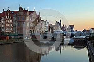 Gdansk of Riverside at dawn