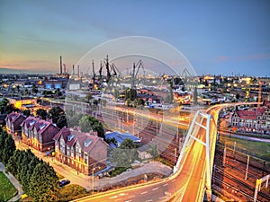 Gdansk shipyard and port