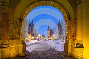 Gdansk in snowy winter, Poland