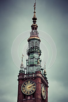 Gdansk town hall in Poland