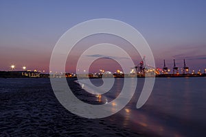 GdaÅ„ska, Poland, the Baltic Sea - Stogi Beach after sunset