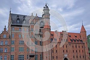 GdaÅ„sk Poland - view of the historic buildings on the MotÅ‚awa River.